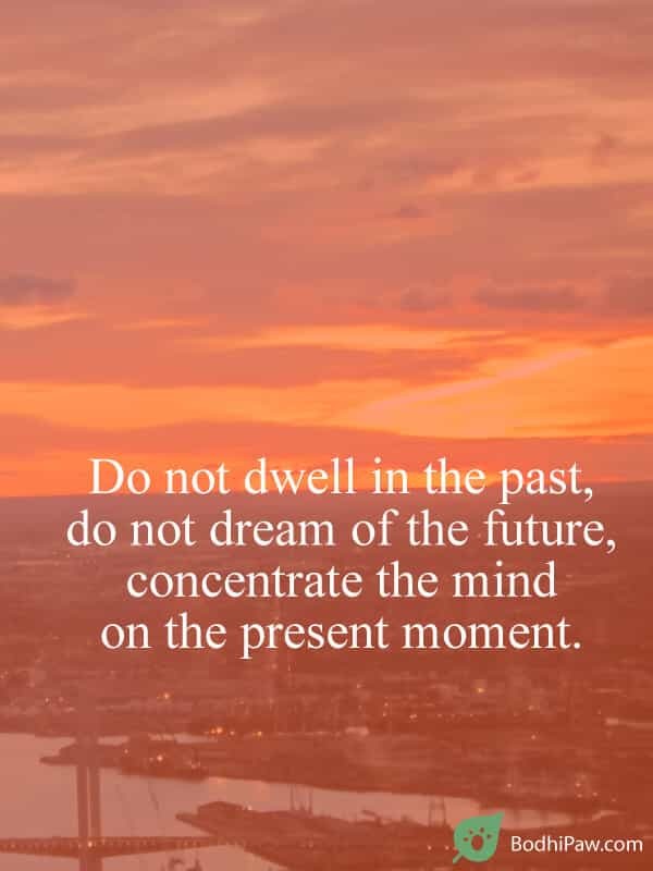Do not dwell in the past